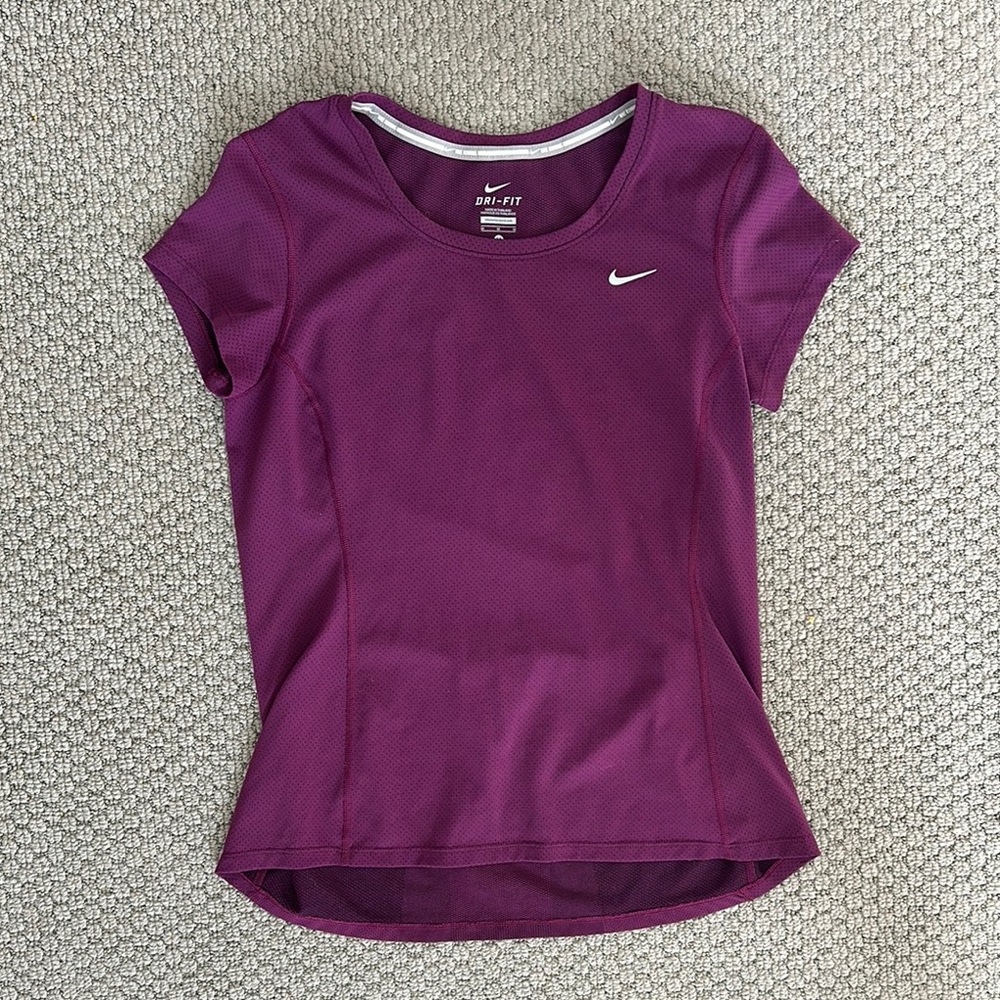 Nike Purple Fitted Short Sleeve Tee